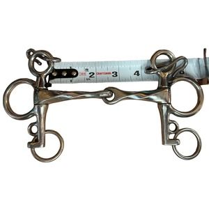 4.5in Slow Twist Snaffle Pelham Bit
